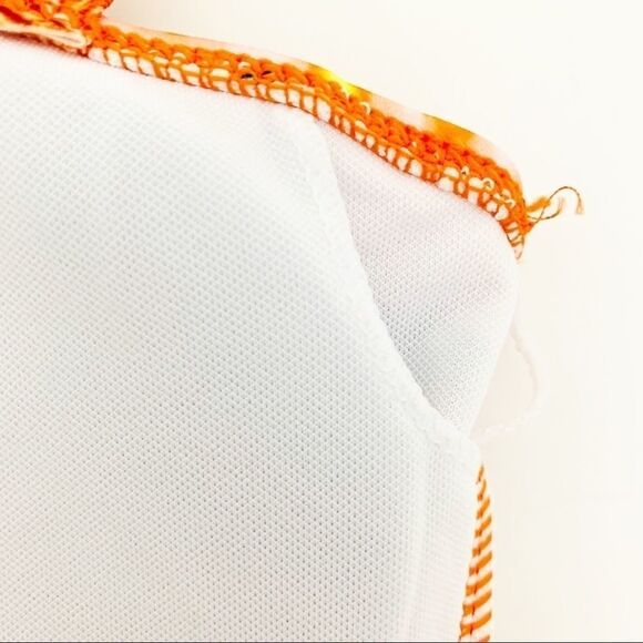 Tropical Print One-Piece Maillot Swimsuit, Orange - Picture 7 of 11